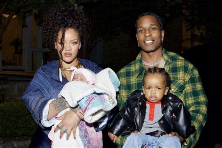 Rihanna Displays Baby Bump In Crop Top & Hugs A$AP Rocky On Outing After 1st Child’s Name Is Revealed