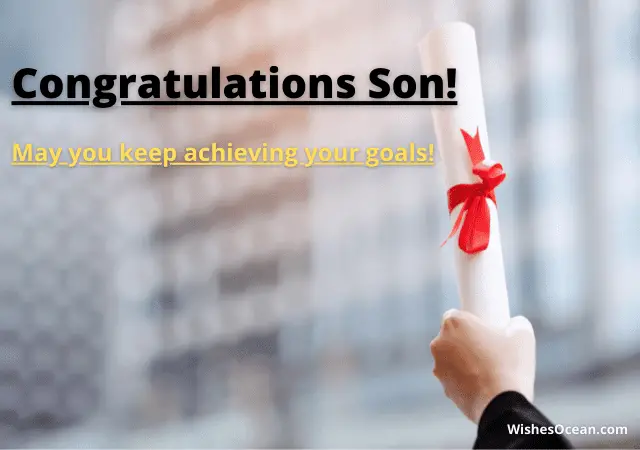 Happy High School Graduation Wishes for Son