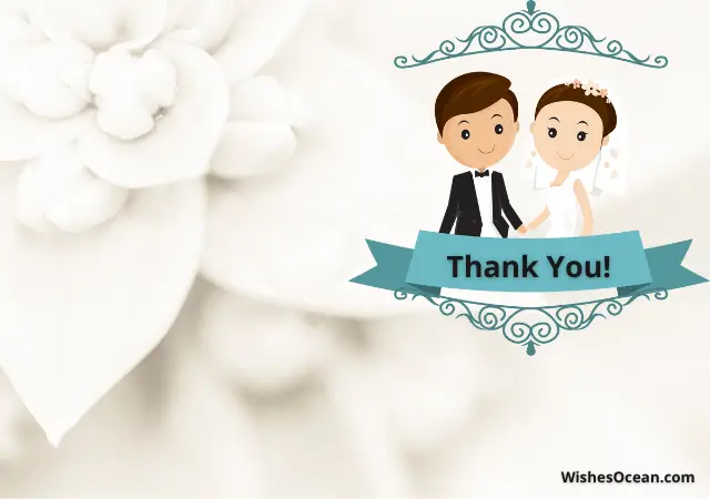 Wedding Thank You Message from Bride and Groom