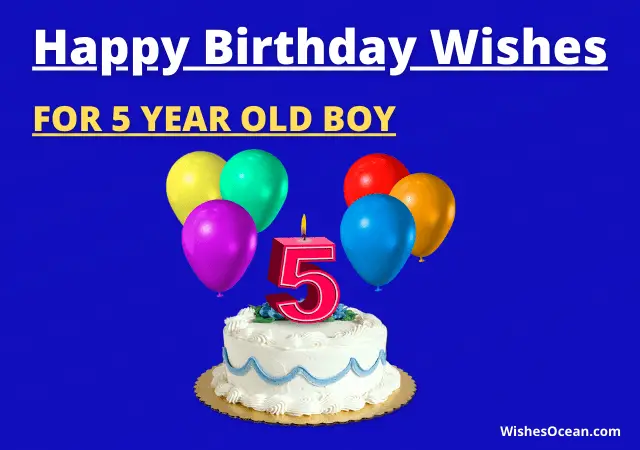 Birthday Wishes for 5 Year Old Boy