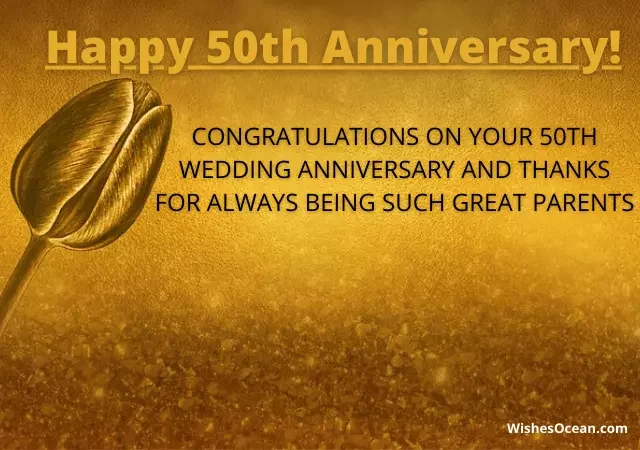 happy 50th wedding anniversary wishes for parents