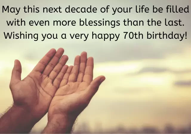 religious 70th birthday wishes