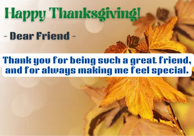 thanksgiving message for best friend