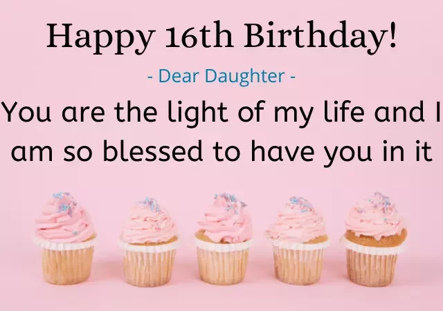 happy 16th birthday wishes for daughter