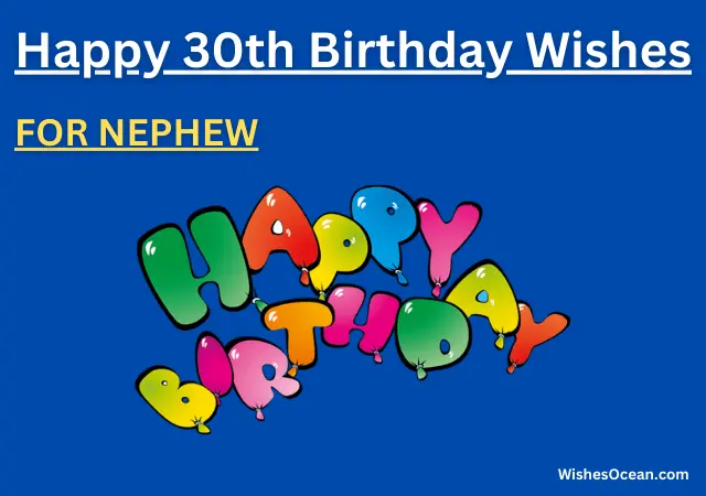 happy 30th birthday wishes for nephew