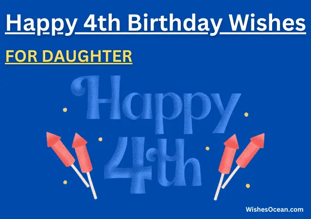 happy 4th birthday wishes for daughter