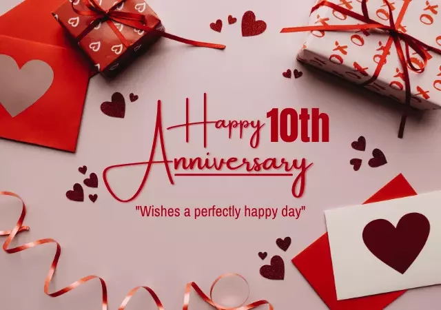 10th wedding anniversary messages for friends