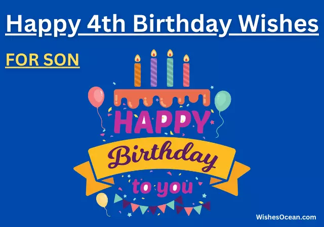 happy 4th birthday wishes for son