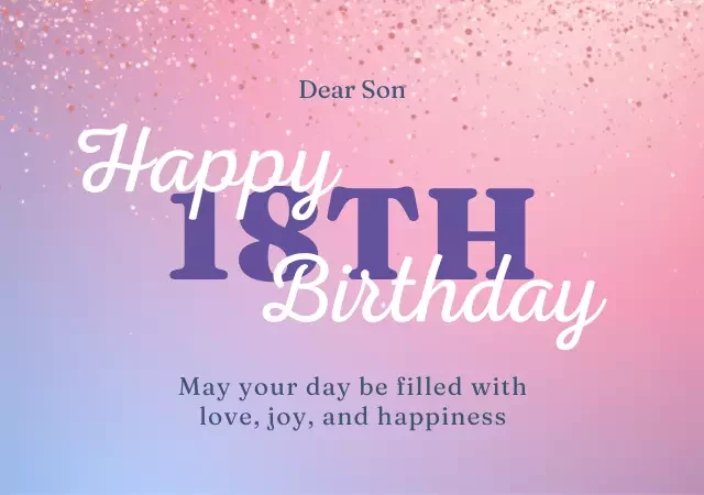 18th birthday wishes for son from mom