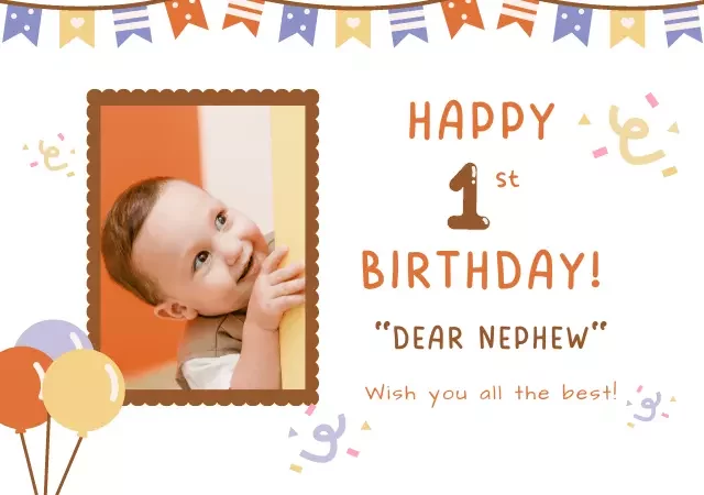 1st birthday wishes for nephew
