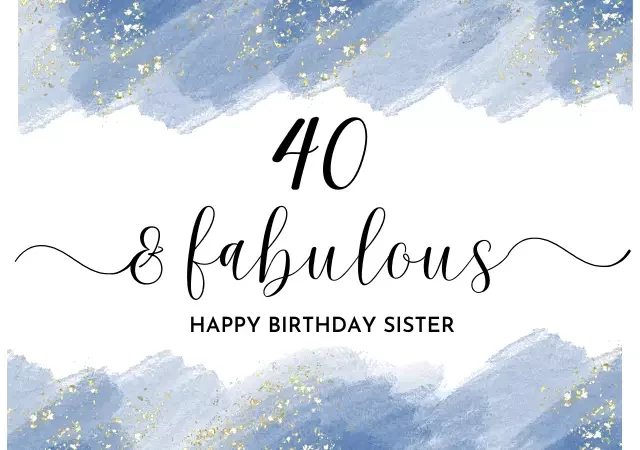 40th birthday wishes for sister in law