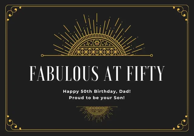 50th birthday wishes for dad from son