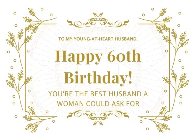 60th birthday messages for husband
