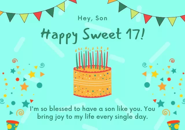 birthday wishes for 17 year old son from mom