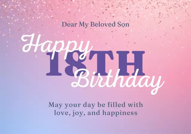 birthday wishes for son turning 18