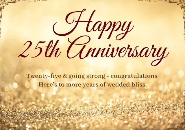 silver jubilee 25th wedding anniversary wishes for parents