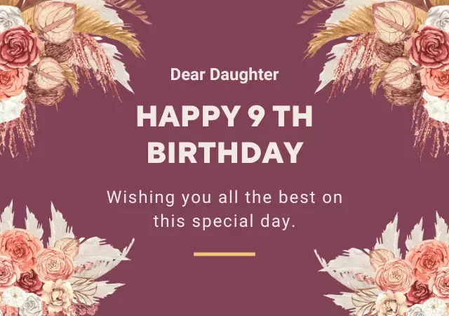 happy 9th birthday daughter