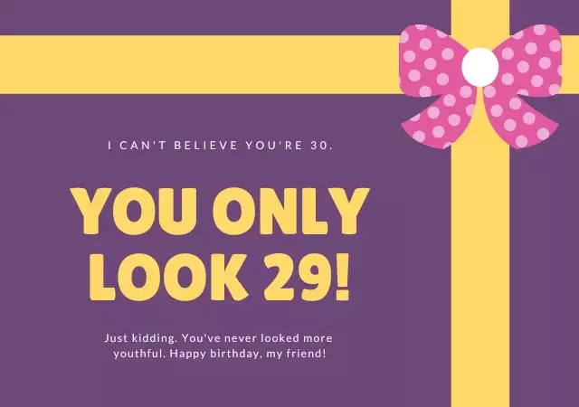 funny 30th birthday wishes for friend