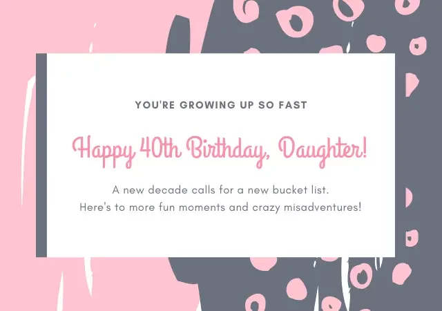happy 40th birthday daughter