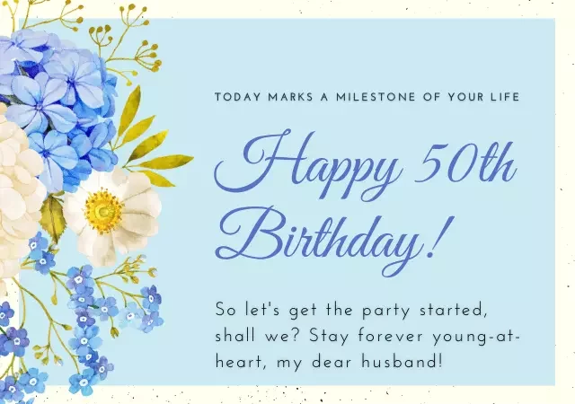 happy 50th birthday husband