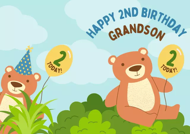 2nd birthday wishes for grandson